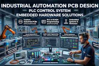 design industrial automation pcb, plc control system and embedded hardware