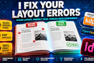 fix adobe indesign layout errors and make your book print ready