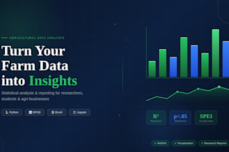 do agricultural data analysis and statistical reporting using python and