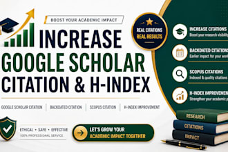 increase google scholar citation, scopus citation, h index and researchgate