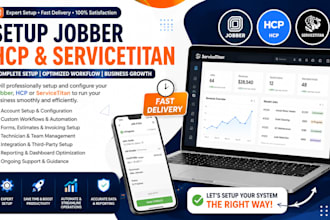 set up and customize jobber servicetitan hubspot and jobtread CRM