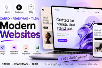 design carrd readymag tilda landing page portfolio website