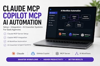 setup claude mcp, copilot mcp server and ai coworker automation for saas agency