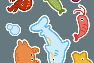 draw cute doodle stickers