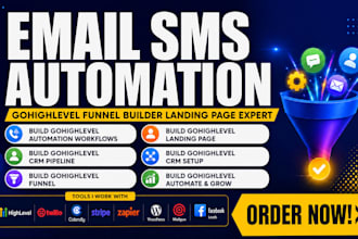 gohighlevel funnel builder landing page email sms automation expert