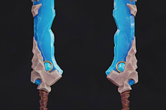 create stylized 3d game props and environment assets