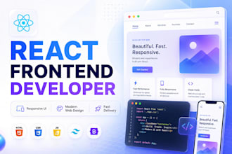 create responsive react website UI