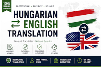translate english to hungarian or hungarian to english accurately and fas