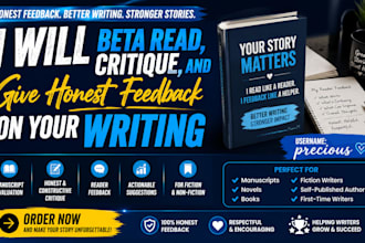 beta read, critique, and give honest feedback on your writing