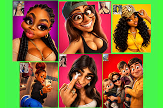 create hilarious extreme 3d cgi caricature portraits from your photo