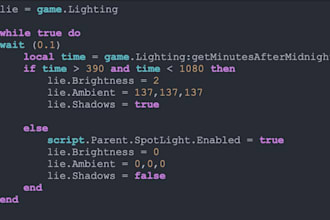 develop roblox game scripts, systems and mechanics