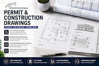 prepare professional permit drawings for city approval