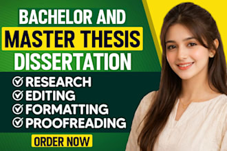 proofread, format and edit bachelor and master thesis, dissertation