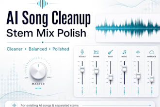 clean mix and polish your existing ai song or stems