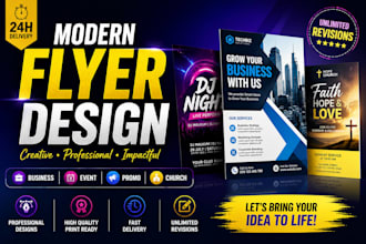 design flyers and postcards for your business and adertisement