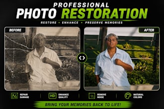 professionally upscale and restore your photos