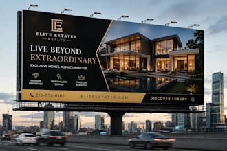 design modern billboard yard sign banner and signage design