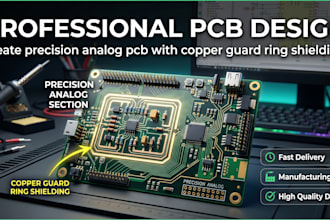 create precision analog pcb with copper guard ring shielding