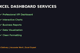 create professional excel dashboard and reports