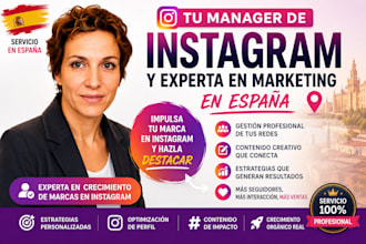 be your instagram social media manager and marketing expert in spain