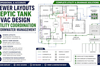 sewer layouts septic tank hvac design utility coordination stormwater management