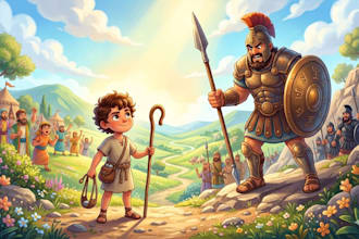 illustrate biblical illustration, bible themed and children illustrations