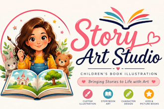 do children book illustration, kids story book, and picture book art