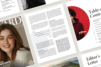 design a luxury editorial magazine and digital publication