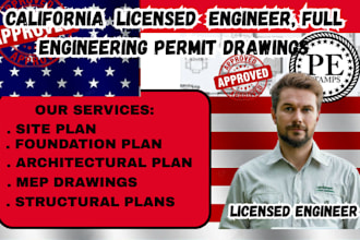 do california licensed engineer, full engineering permit construction permit
