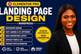 create responsive wordpress landing page, sales funnel website, website redesign