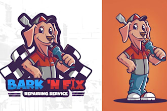 do a unique cartoon mascot logo