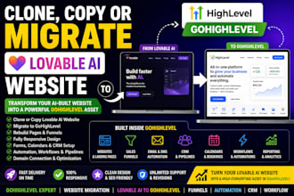 clone, copy or migrate lovable ai website to gohighlevel