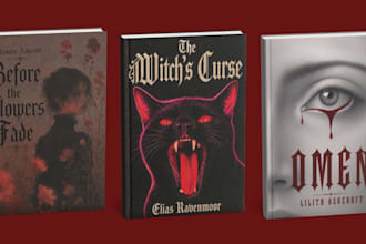 do a creative book cover design, book illustration for you