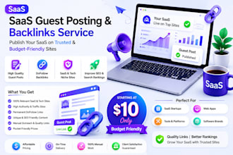 provide saas backlinks and posts on authority websites