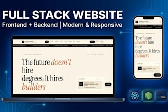 design and develop a business website in react and node