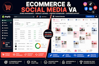 be your ecommerce and social media virtual assistant for shopify amazon content
