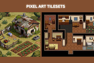 do pixel art tileset, game background, rpg tilemap, 2d topdown art pixel tileset