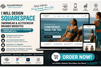 design squarespace swimwear brands website activewear clothing brands website