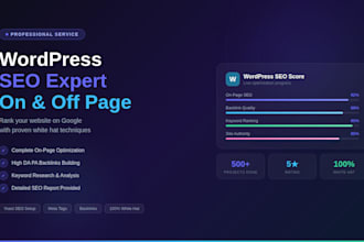 do wordpress SEO with complete onpage and offpage optimization