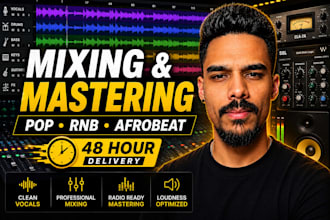 mix master your pop, rnb, afrobeat songs professionally