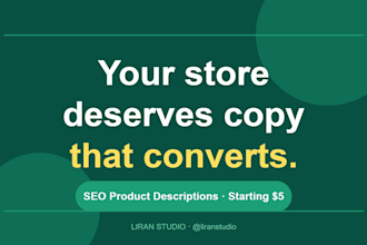 write SEO product descriptions that turns browsers into buyers