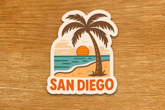 draw wonderful USA hostels san diego logo design with 1 day delivery
