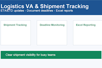 logistics VA shipment tracking, document deadline and excel report