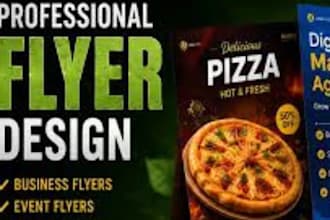 design flyer, poster and marketing materials for business promotion