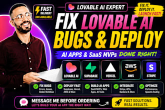 fix lovable ai bugs and deploy with supabase aws vercel