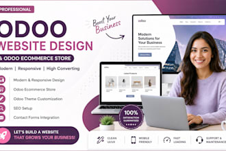 design redesign modern odoo website and odoo ecommerce store landing page