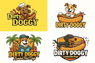 design a hot dogs logo for your business with copyrights