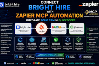 connect bright hire with zapier mcp automation integrate zoho crm to quickbooks