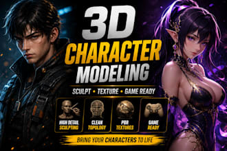 create action figure and 3d sculpting for 3d printing