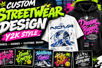 design y2k clothing, streetwear and gen z fashion for your brand